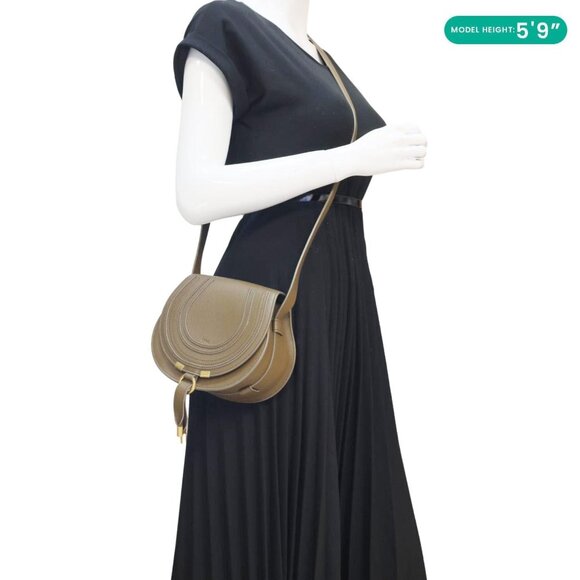 Chloe  Marcie Leather Crossbody Bag Brown - Picture 2 of 14